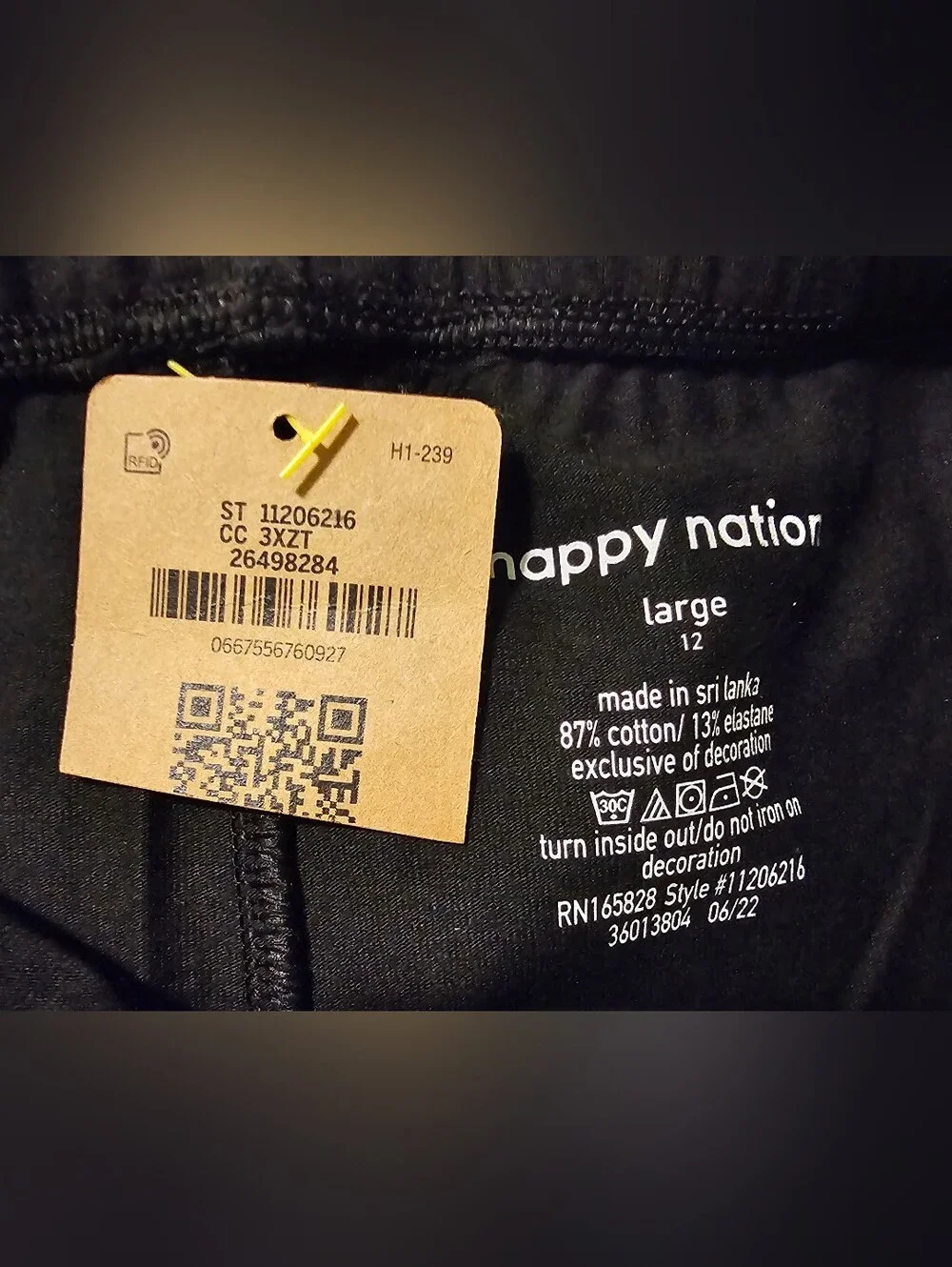 Happy Nation by Victoria’s Secret NWT Black Logo Leggings Girls L/12